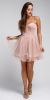 Strapless Short Babydoll Prom Dress in Rose